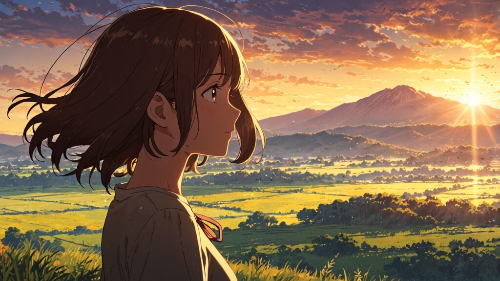 朝の光に包まれる希望