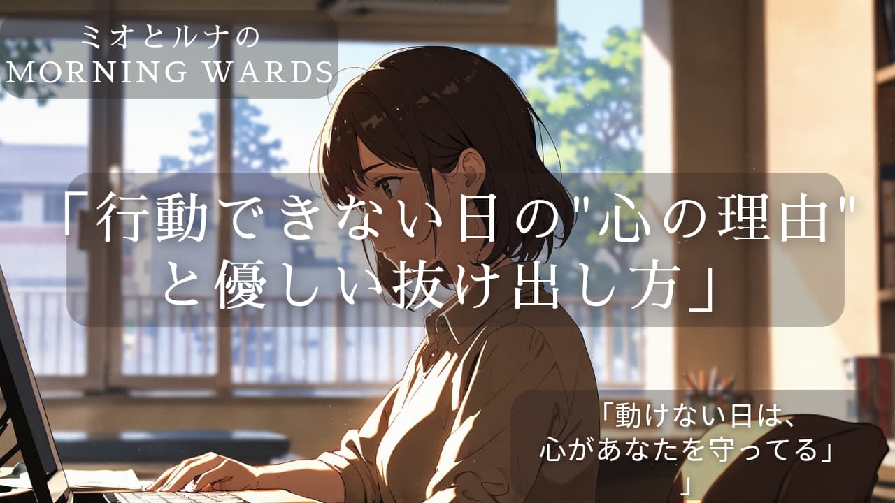 行動できない日の"心の理由"と優しい抜け出し方