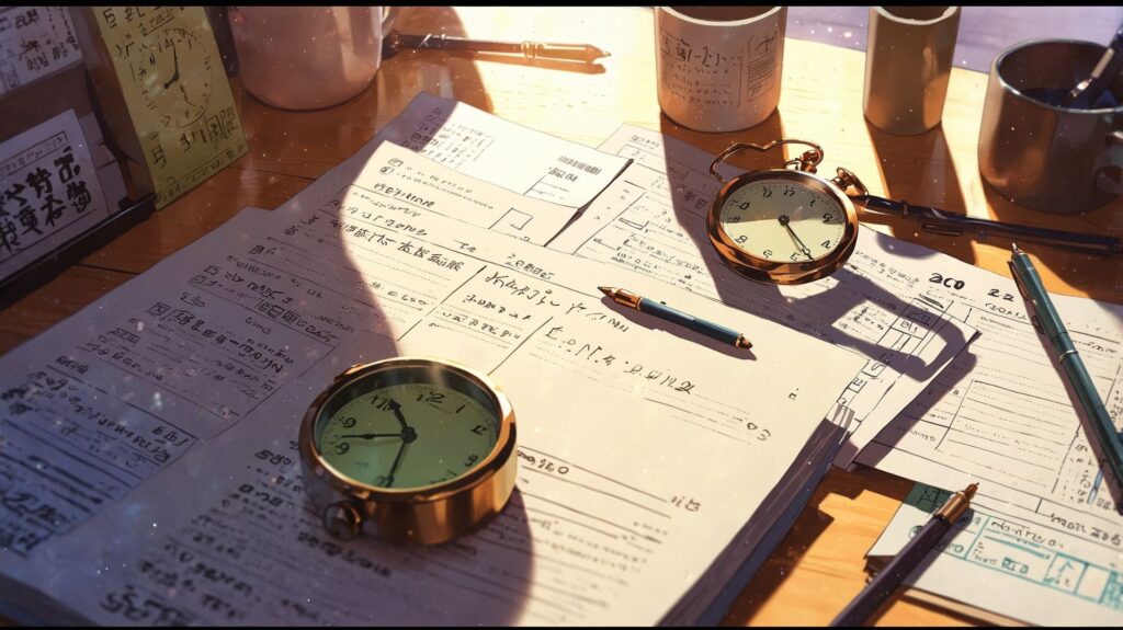 時間に追われる予定表