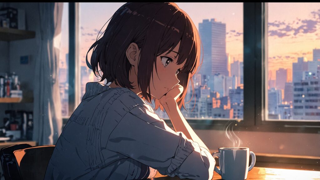 都会の朝の内省的な視線