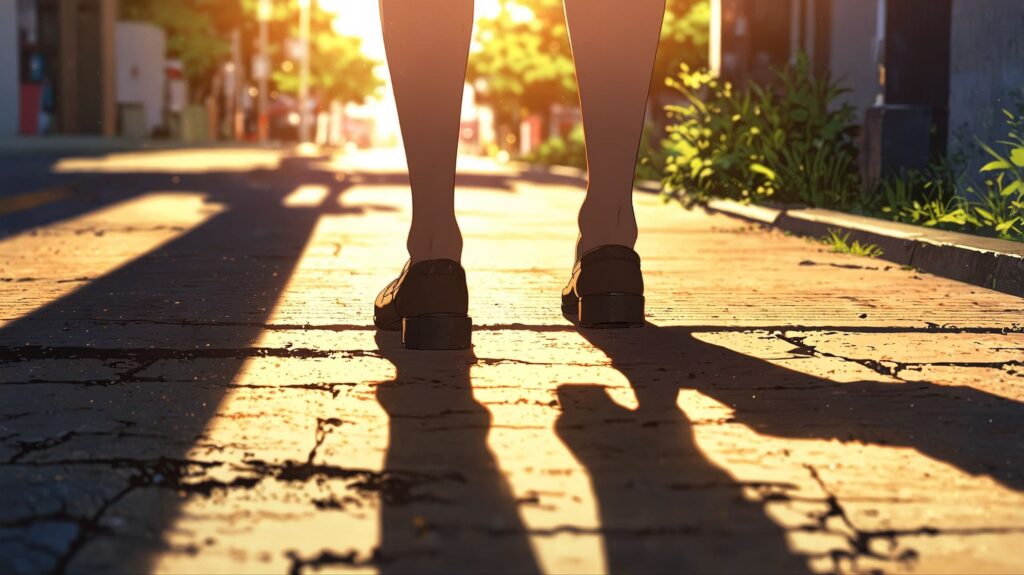 朝の道と最初の一歩