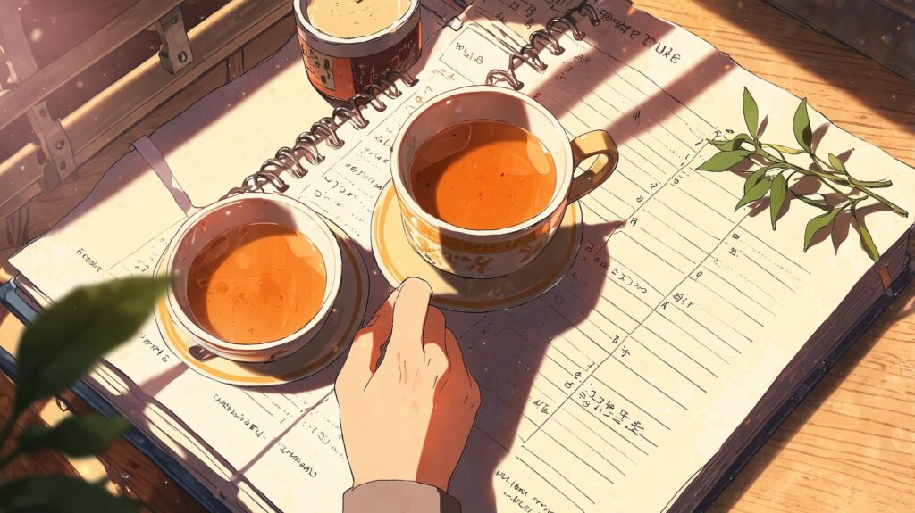 ハーブティー-手帳-穏やか