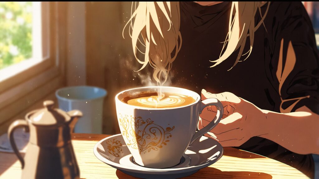 朝-コーヒー-手元-柔光