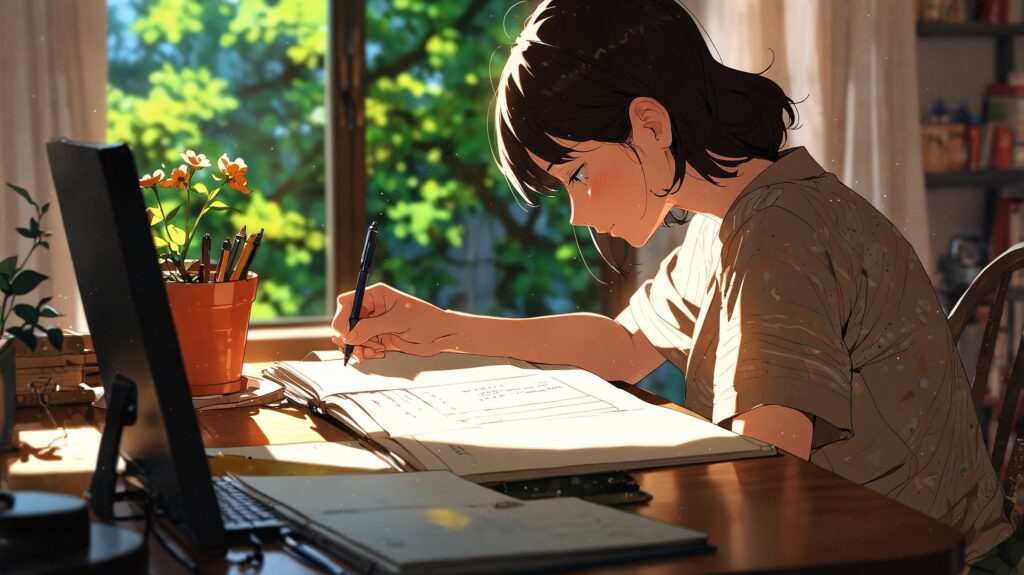 朝ノートの静かな集中