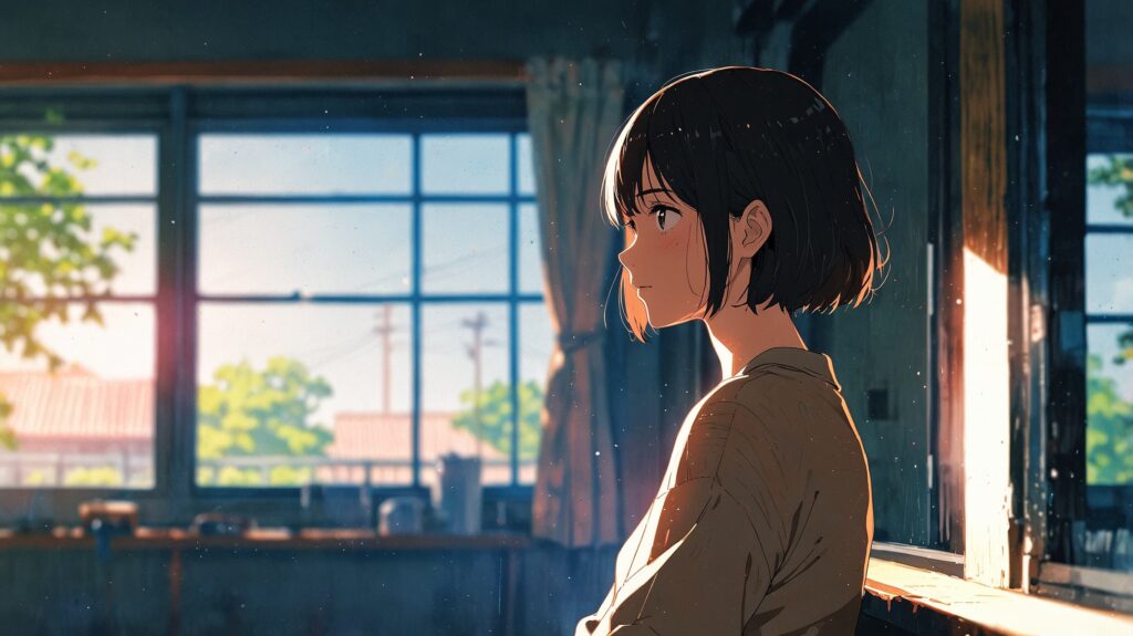 朝-窓辺-思索-女性