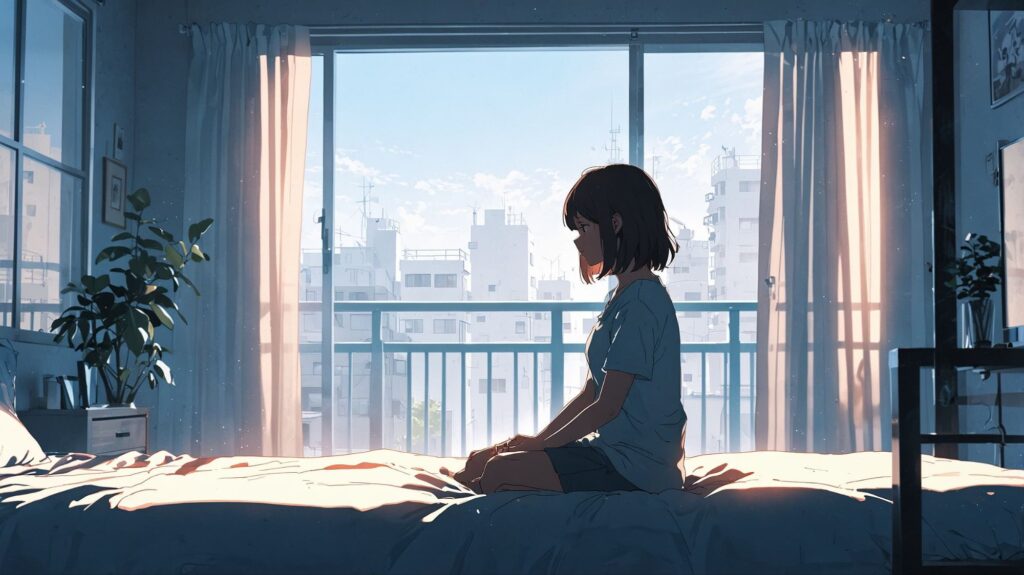 新しい朝の始まりのシルエット