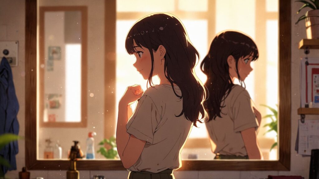 自分を受け入れる優しい微笑み