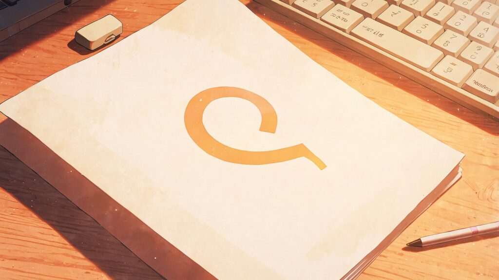 優しい光の中の質問マーク