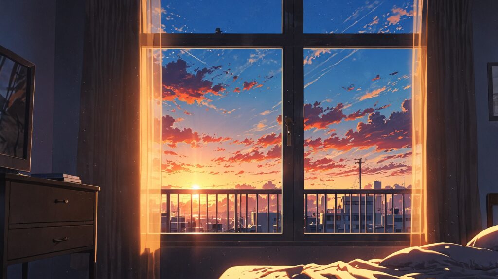 朝日-窓辺-光-希望