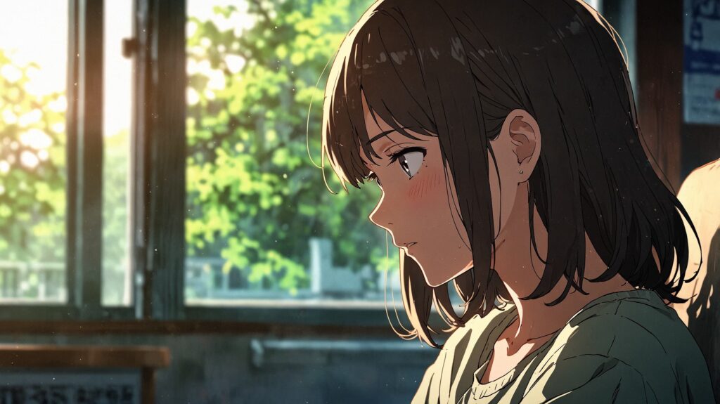 疲れた-朝-女性-窓辺