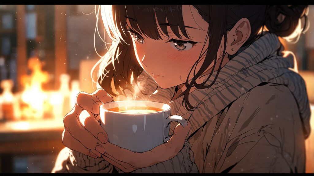 温かな手と朝の湯気