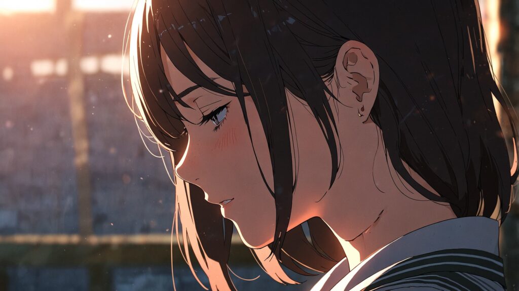 朝に深呼吸する女性