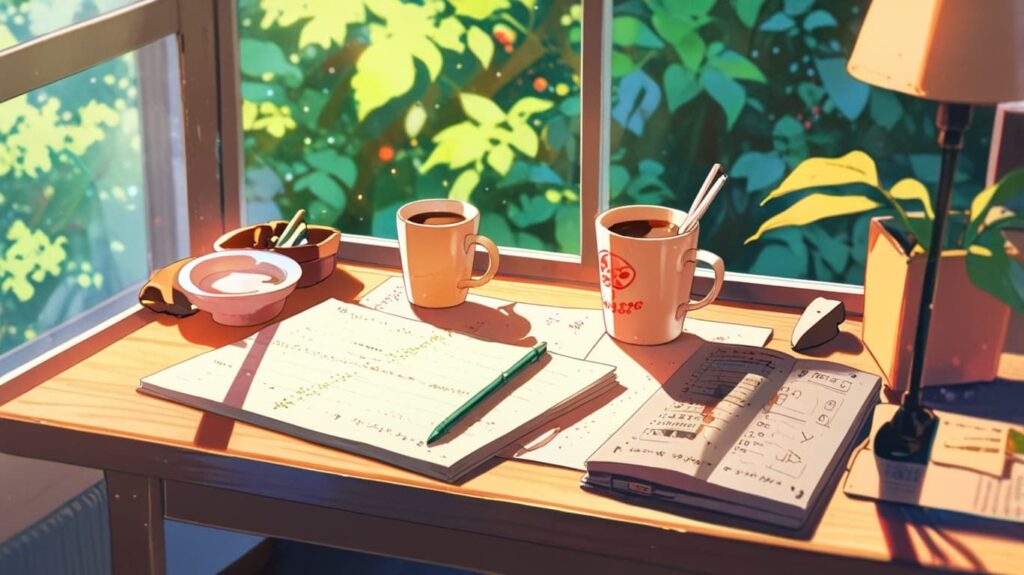 ミニマルデスク 静かな朝
