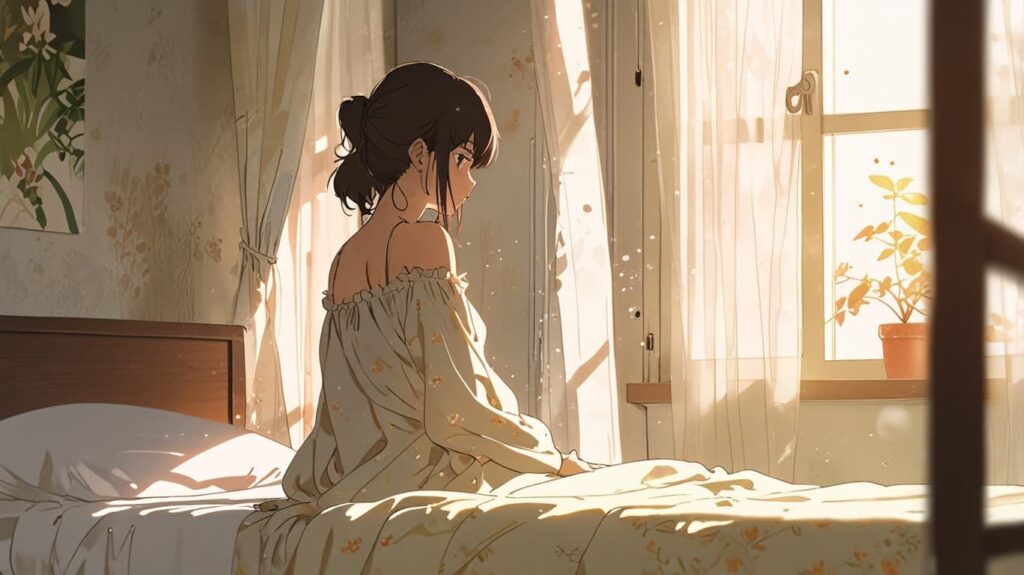 朝のやさしい目覚めの光