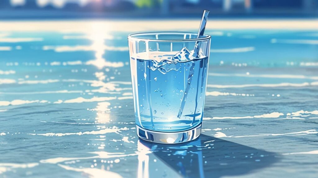 朝の水と光の清潔感