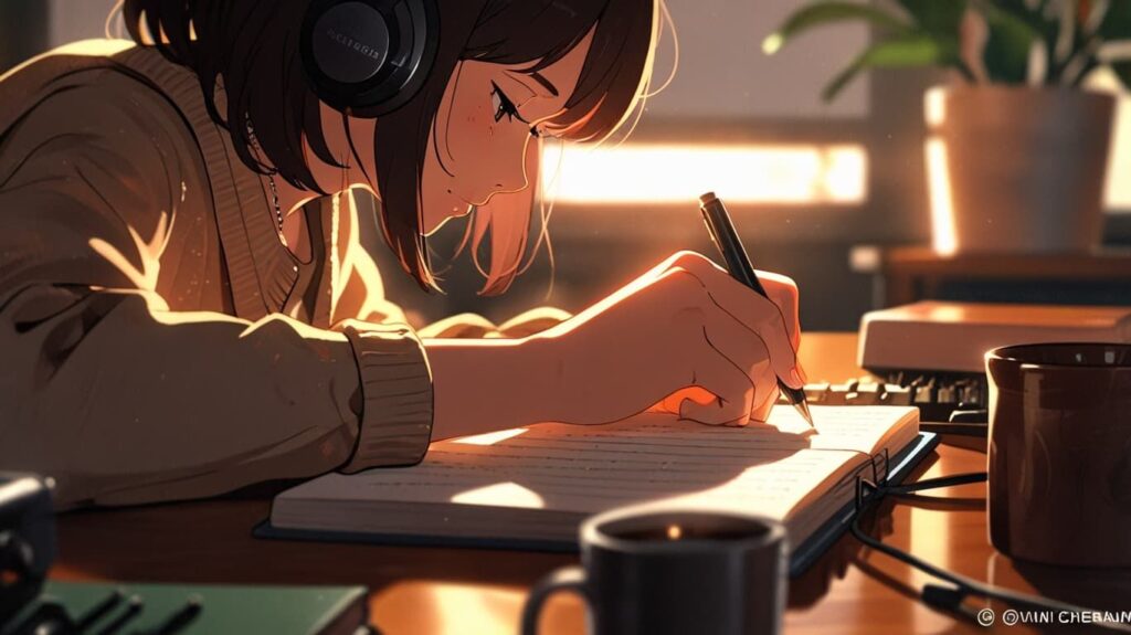 音楽と朝のノート時間