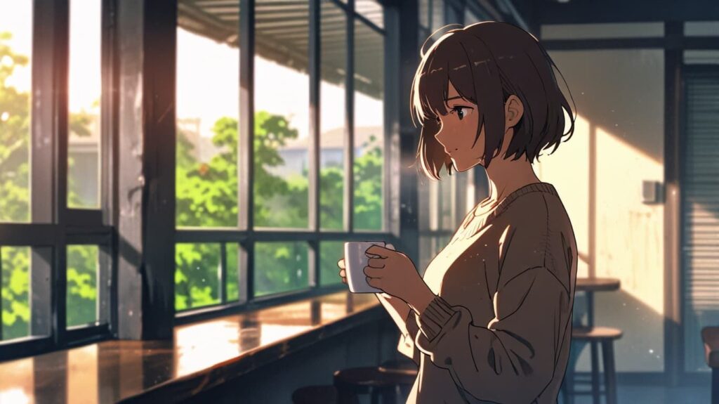 穏やかな朝と窓辺のコーヒー