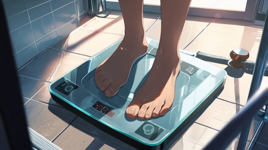 体重計とプレッシャーの不安