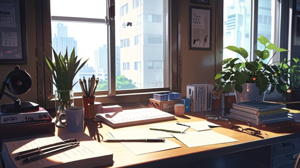 整理されたデスクと問い