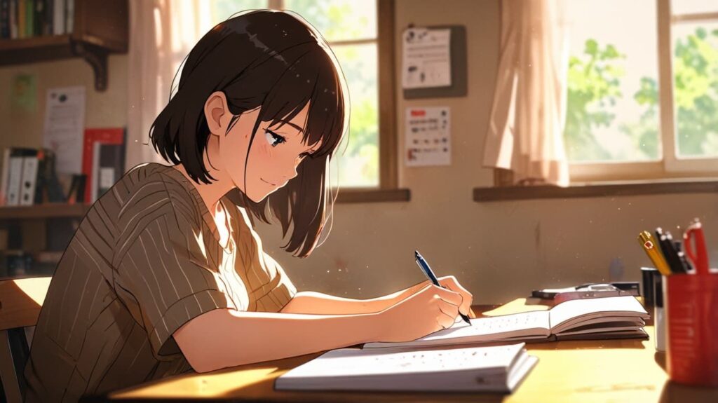 微笑む女性 ジャーナリング