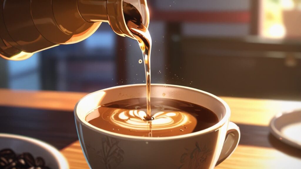 コーヒーを淹れる手元の時間
