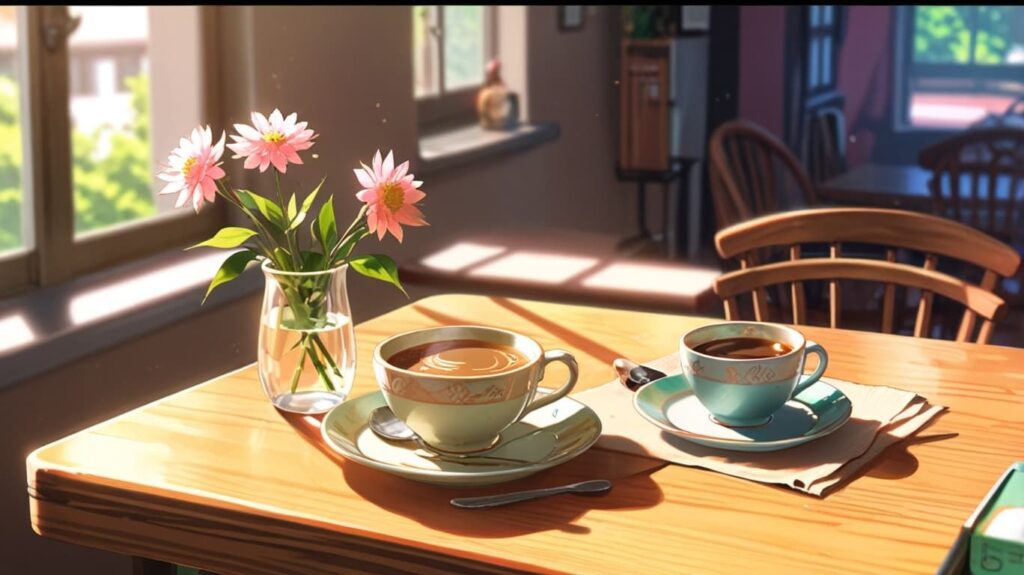 朝の自宅カフェスタイリング