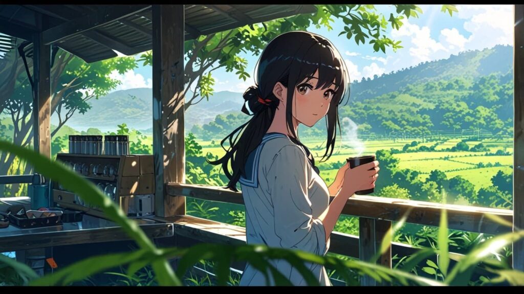 有機コーヒーと緑の朝農園