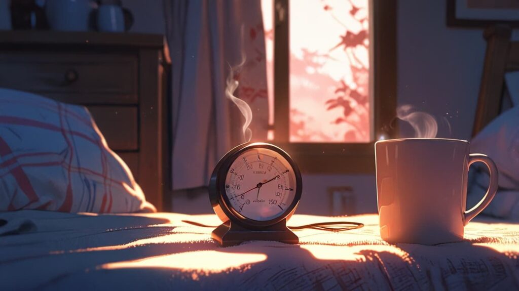 静かな朝の休息の光