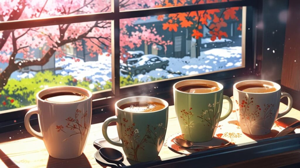 四季のコーヒーカップ