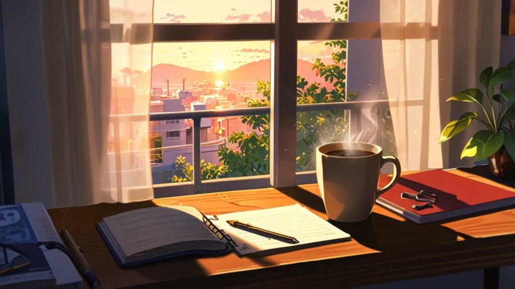 朝の窓辺と新しい始まり