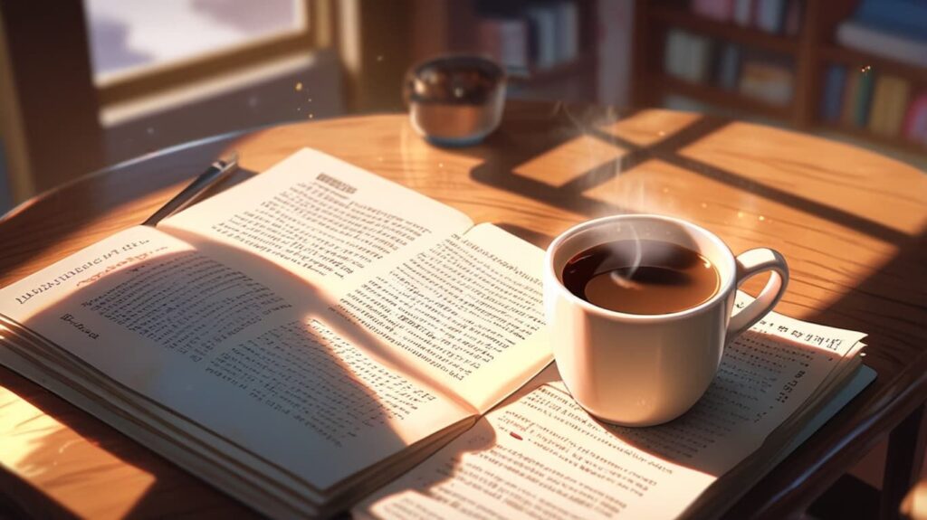 ページをめくるコーヒーの時間