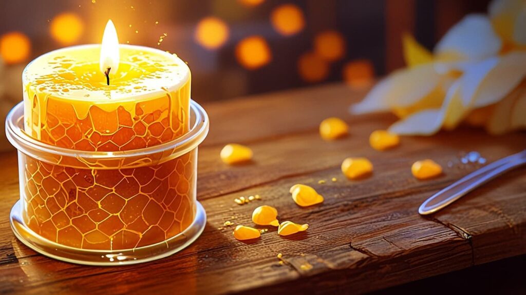 ミツロウキャンドルの質感
