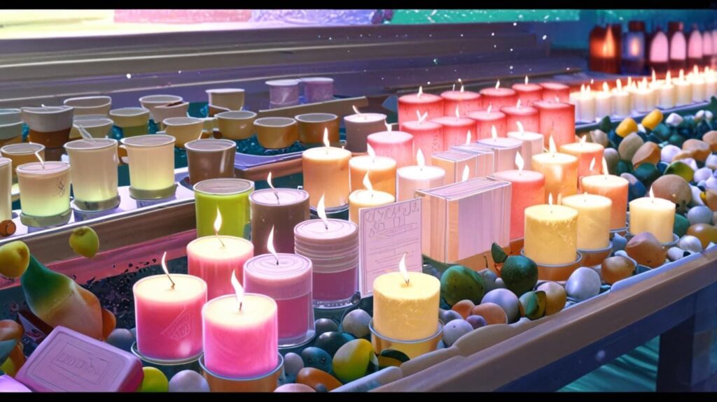 香りと色のキャンドル