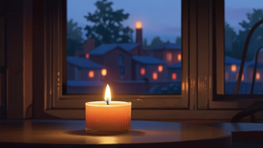 夜明けとキャンドルの余韻