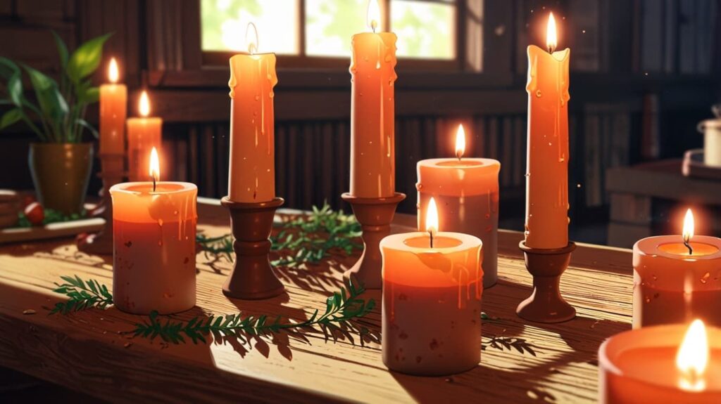 アースカラーのキャンドル