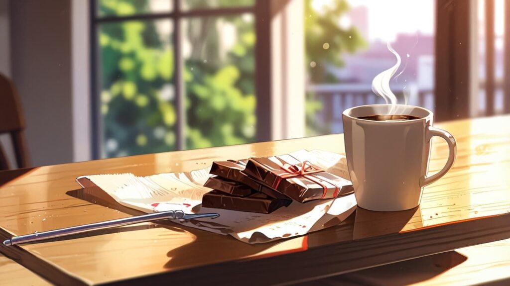 静かな朝のチョコレート時間