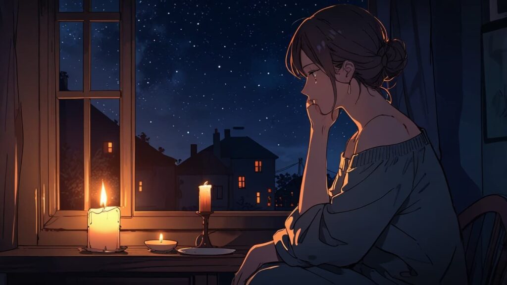 静かな夜とキャンドルの内省