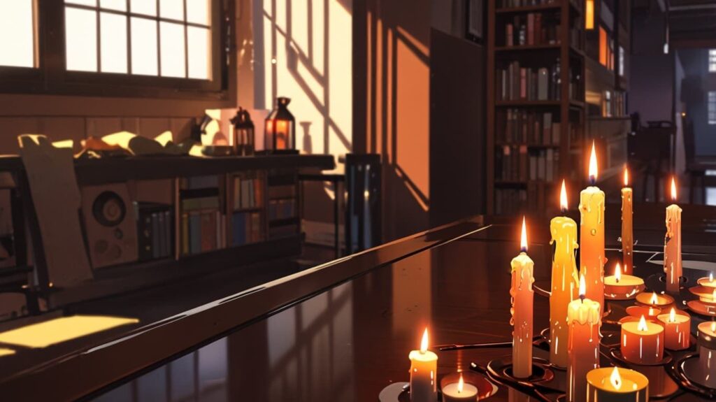 奥行きのあるキャンドルインテリア