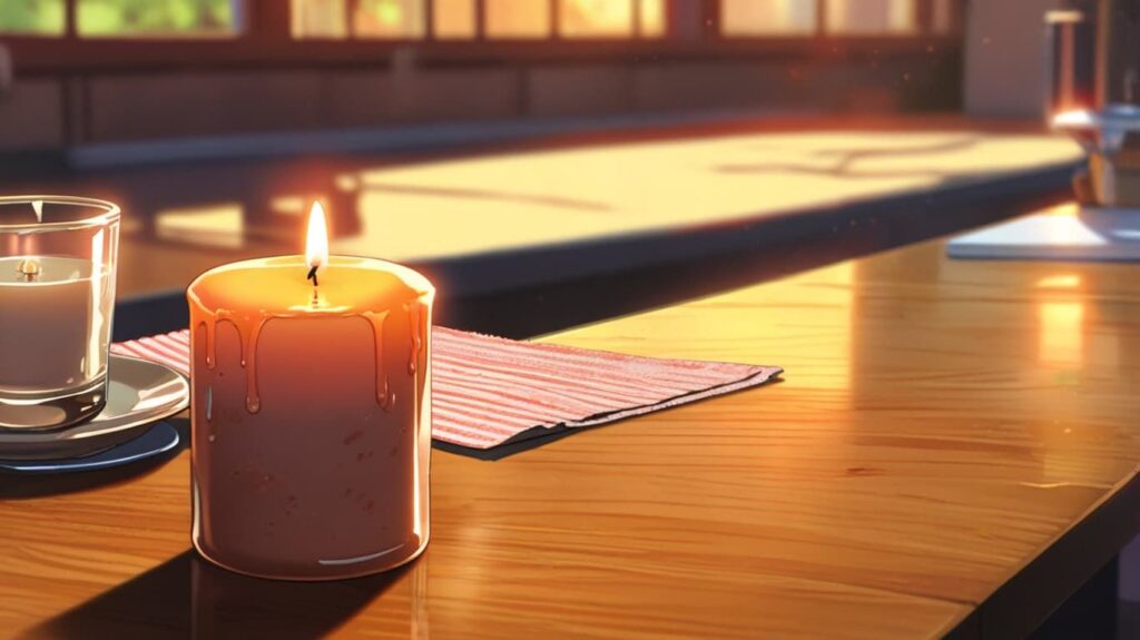 使い終わりと新しいキャンドル